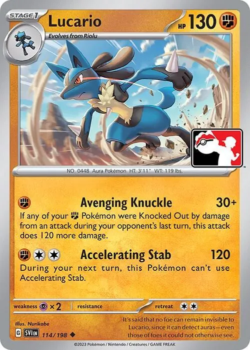 Scarlet & Violet Lucario [Prize-Pack] Pokémon card